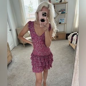 Guess pink floral dress